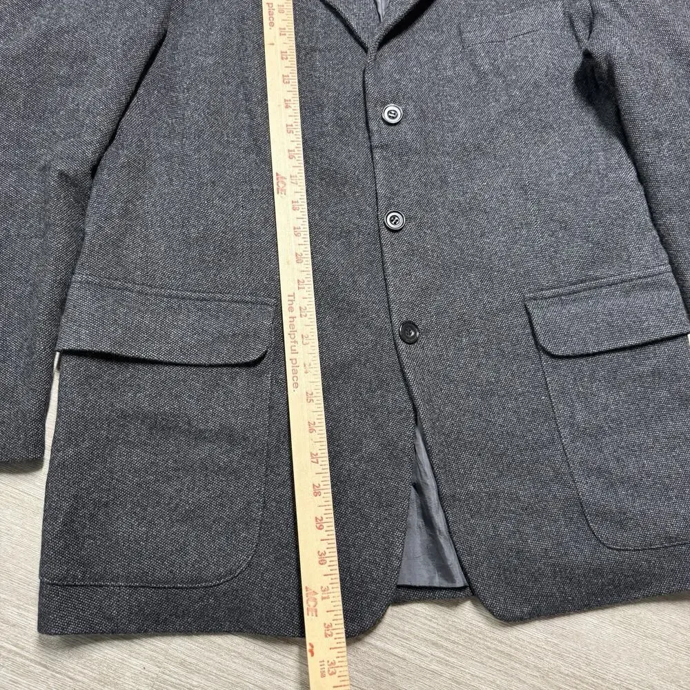 Structure Le Collezioni Blazer Sports Coat Gray Mens Vintage Wool Blend Large